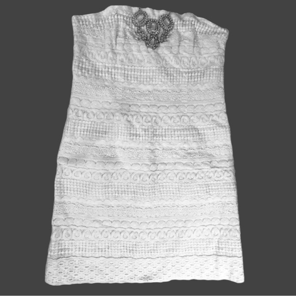 Lilly Pulitzer White Lace Strapless Dress - Picture 1 of 5